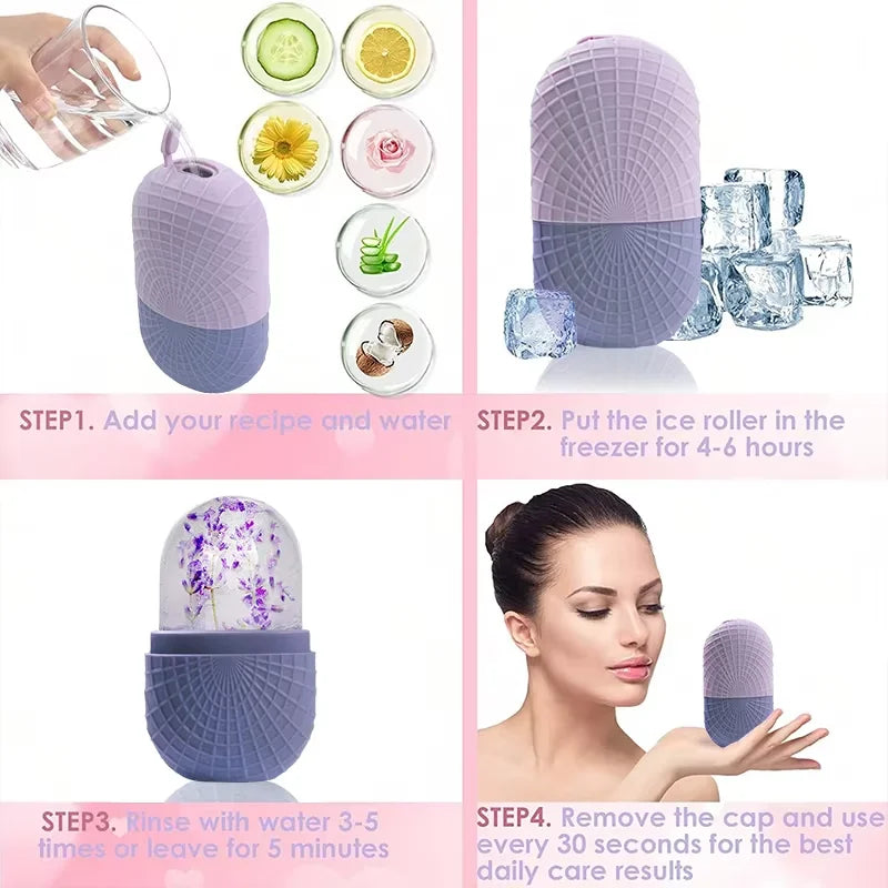 Ice Roller Viso & Occhi - Rinfrescante in Silicone Riutilizzabile