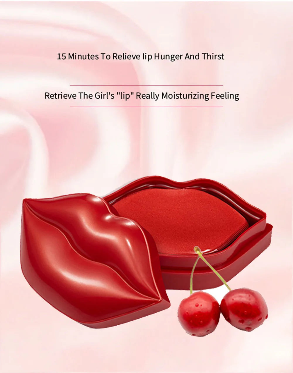 Maschera Labbra Cherry Idratante, Antietà & Collagene - 20 Pezzi