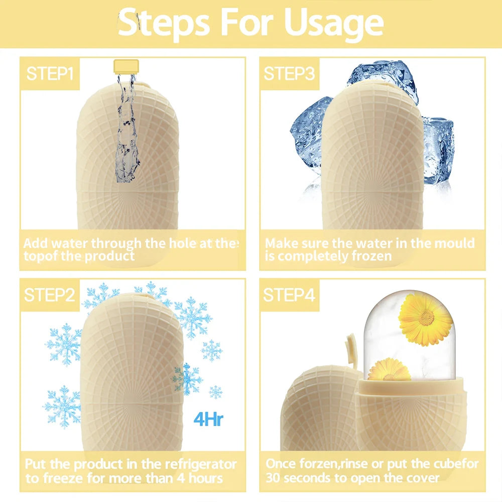 Ice Roller Viso & Occhi - Rinfrescante in Silicone Riutilizzabile